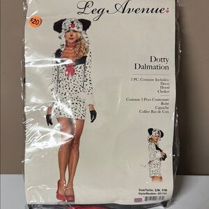 Leg Avenue Dalmatian Costume with Red Accents